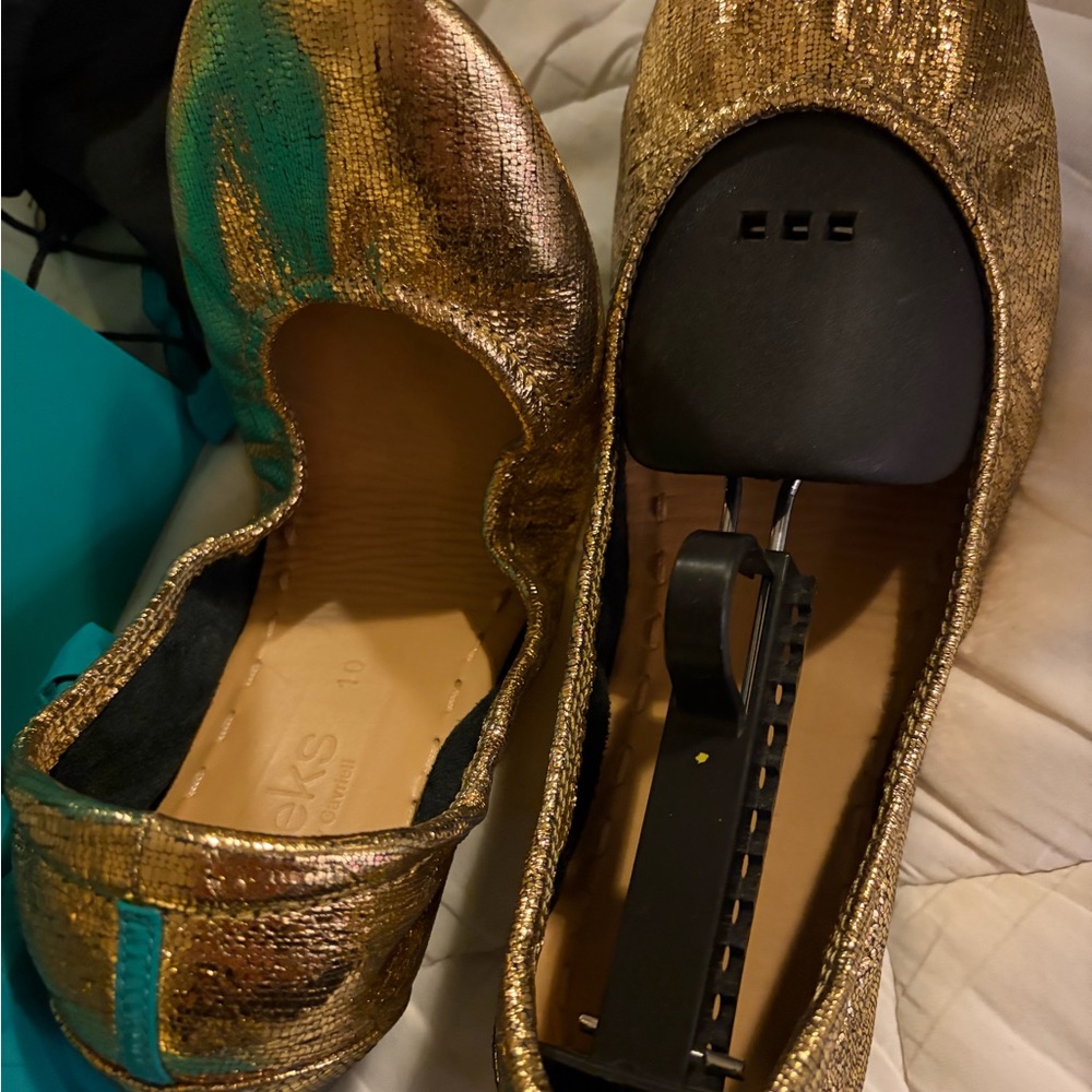 Tieks Theia Limited Edition Gold Foldable Ballet Flats